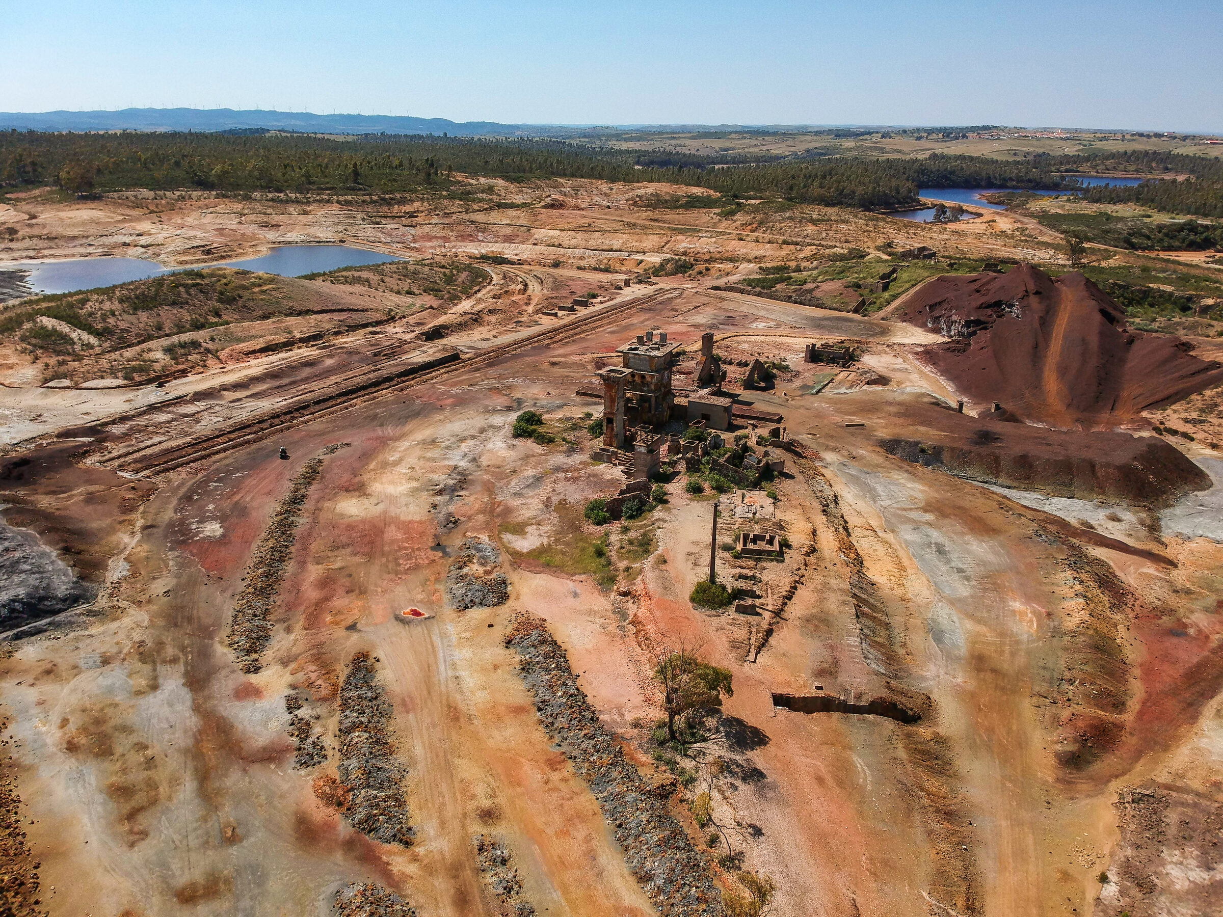 Aerial view of mining operations